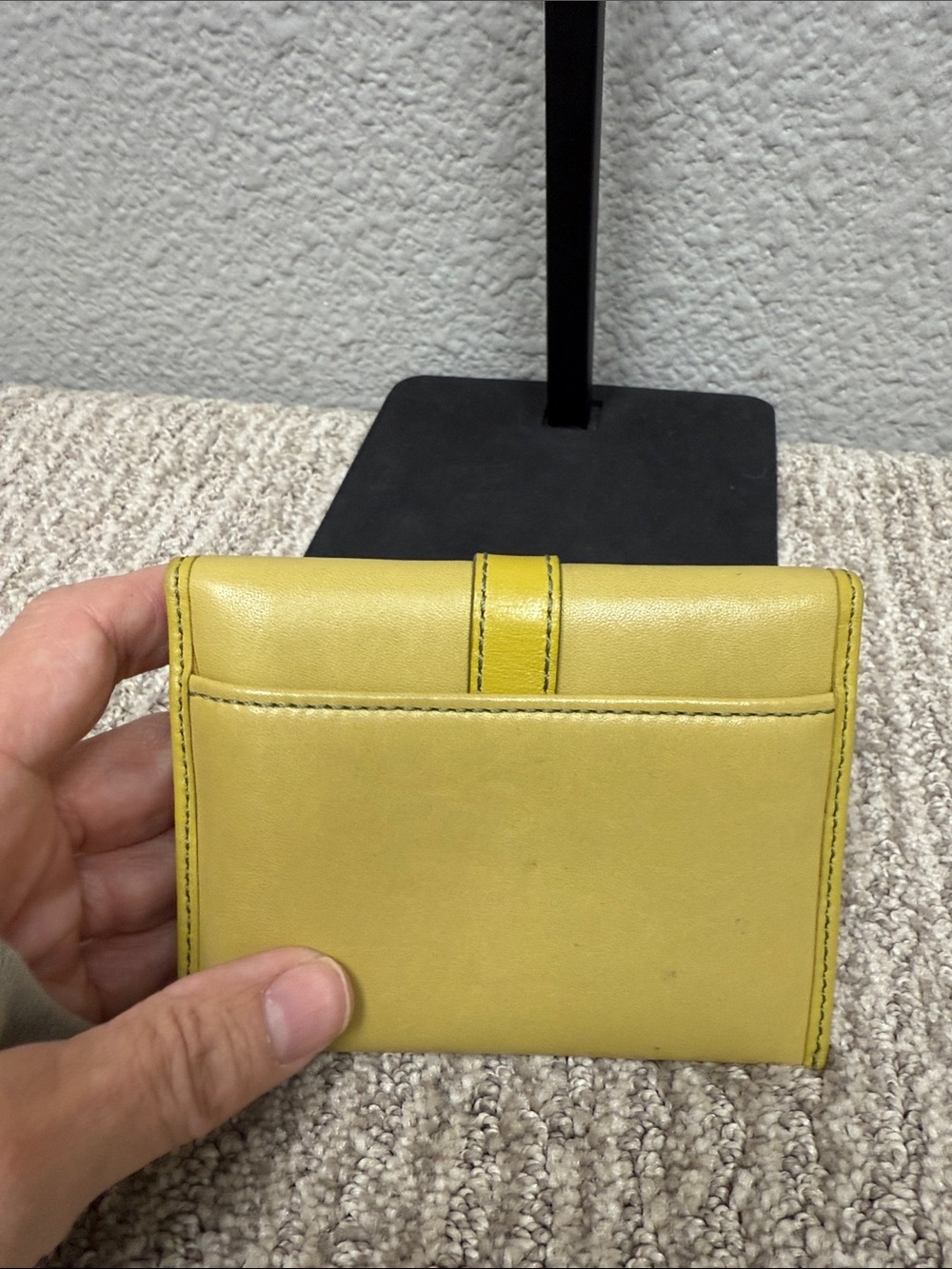 Vintage Coach Yellow Leather SoHo Buckle-Front Wallet - Picture 7 of 10